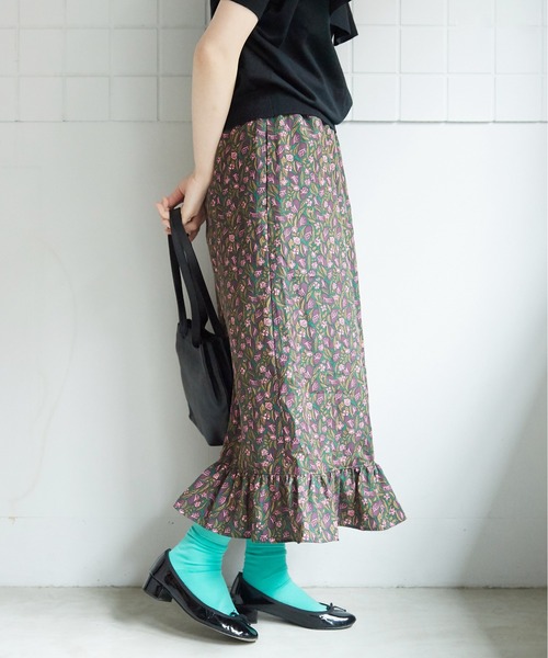 bulle de savon（ビュルデサボン）の「sunset flowerプリント
