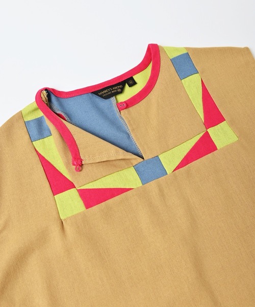 A BOND（アボンド）の「パッチワークワンピース（kids/S～LL）（ワンピース・キッズ・ベージュ/グリーン・LL/M/L/S）」の10枚目の写真
