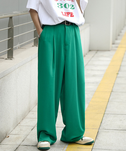 neos(ネオス)の「【neos -addictive design-】バルーンシルエット リラックス カラー ワイド スラックス パンツ(スラックス・メンズ・ホワイト/グリーン・MEDIUM/LARGE/X-LARGE)」の11枚目の写真