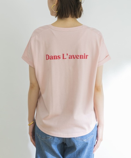 URBAN RESEARCH（アーバンリサーチ）の「BACK LOGO T-SHIRTS（Tシャツ/カットソー・レディース・スミクロ/ピンク/ベージュ・FREE）」の6枚目の写真