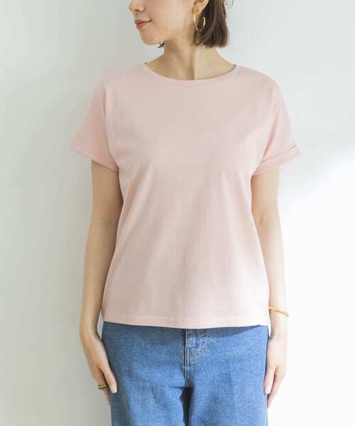 URBAN RESEARCH（アーバンリサーチ）の「BACK LOGO T-SHIRTS（Tシャツ/カットソー・レディース・スミクロ/ピンク/ベージュ・FREE）」の16枚目の写真