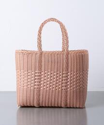 美品 PALOROSA LACE かごバッグ L ブラウン パロローサ PALOROSA（パロローサ）の「【PALOROSA】バスケットバッグ/LACE