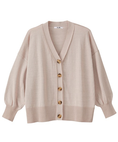 GeeRA（ジーラ）の「ワイドシルエットカーディガン（カーディガン/ボレロ・レディース・ブラック/ベージュ/ピンク・MEDIUM/LARGE/X-LARGE）」の5枚目の写真