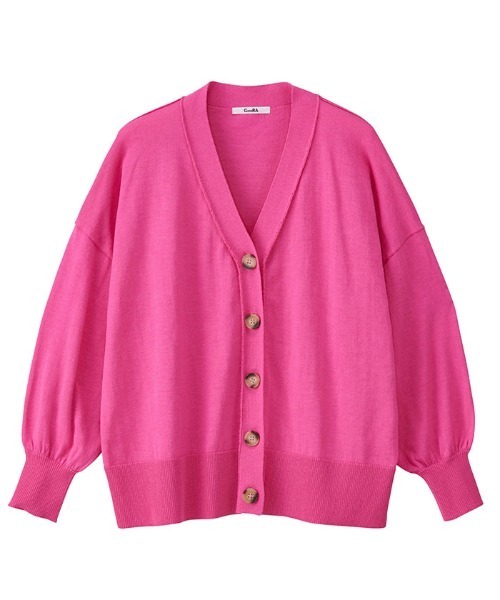 GeeRA（ジーラ）の「ワイドシルエットカーディガン（カーディガン/ボレロ・レディース・ブラック/ベージュ/ピンク・MEDIUM/LARGE/X-LARGE）」の6枚目の写真