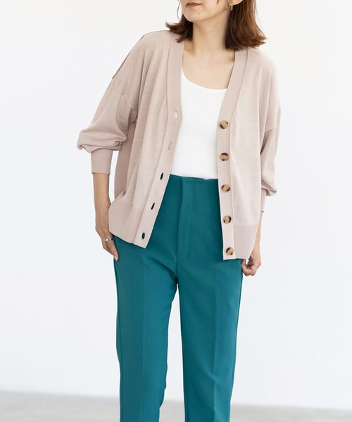 GeeRA（ジーラ）の「ワイドシルエットカーディガン（カーディガン/ボレロ・レディース・ブラック/ベージュ/ピンク・MEDIUM/LARGE/X-LARGE）」の13枚目の写真