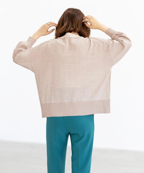 GeeRA（ジーラ）の「ワイドシルエットカーディガン（カーディガン/ボレロ・レディース・ブラック/ベージュ/ピンク・MEDIUM/LARGE/X-LARGE）」の18枚目の写真