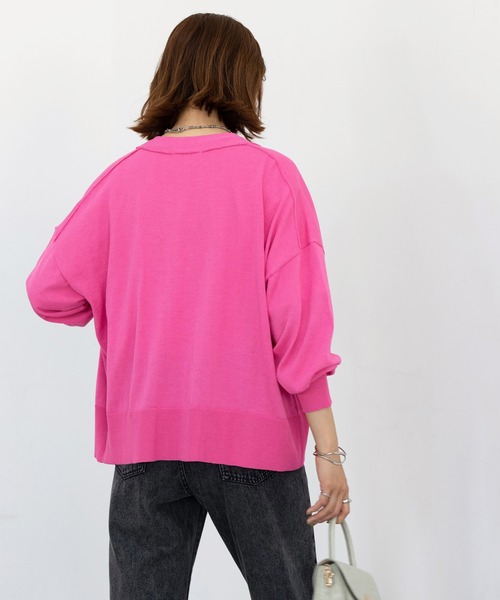 GeeRA（ジーラ）の「ワイドシルエットカーディガン（カーディガン/ボレロ・レディース・ブラック/ベージュ/ピンク・MEDIUM/LARGE/X-LARGE）」の22枚目の写真