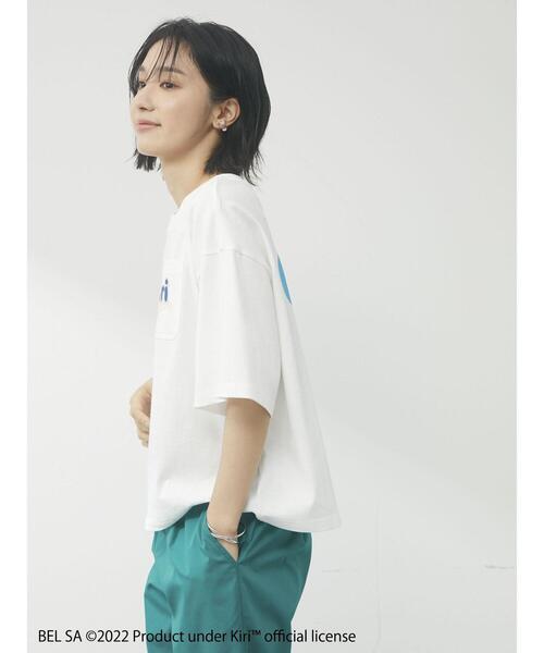 Green Parks(グリーンパークス)の「KiriクリームチーズプリントT(Tシャツ/カットソー・レディース・オフホワイト・FREE)」の5枚目の写真