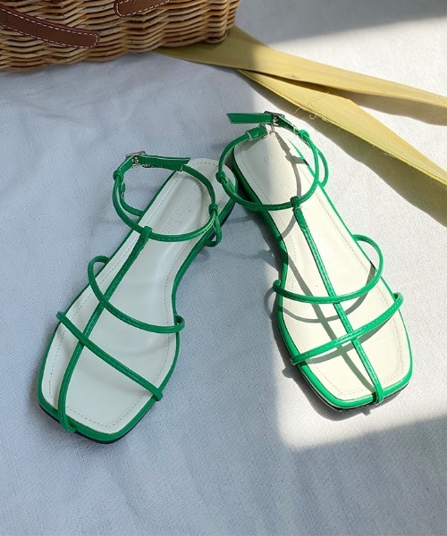 Futier land（フューティアランド）の「スクエアトゥコードストラップサンダル（サンダル・レディース・ブラック/シルバー/グリーン・40/38/39/36/37）」の17枚目の写真