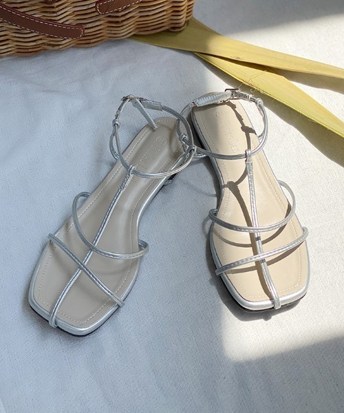 Futier land（フューティアランド）の「スクエアトゥコードストラップサンダル（サンダル・レディース・ブラック/シルバー/グリーン・40/38/39/36/37）」の15枚目の写真