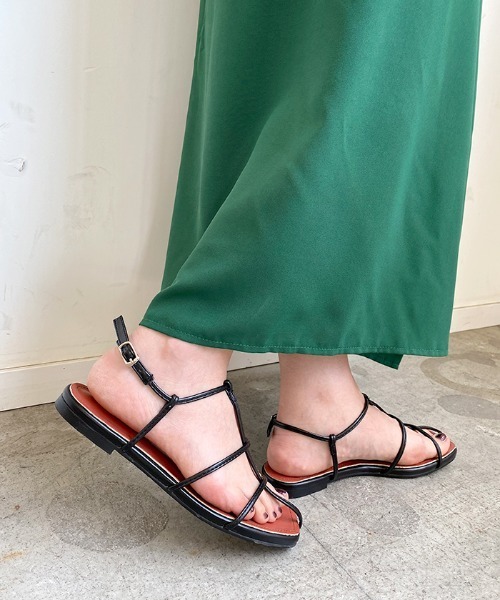 Futier land（フューティアランド）の「スクエアトゥコードストラップサンダル（サンダル・レディース・ブラック/シルバー/グリーン・40/38/39/36/37）」の21枚目の写真