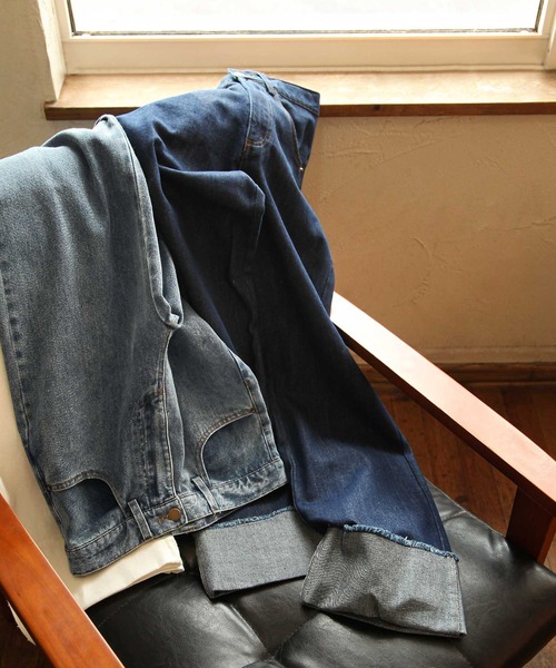 Chillfar（チルファー）の「ロールアップデニムパンツ（デニムパンツ・レディース・ブラック/ネイビー/アイボリー/ワンウォッシュ・MEDIUM/LARGE）」の19枚目の写真