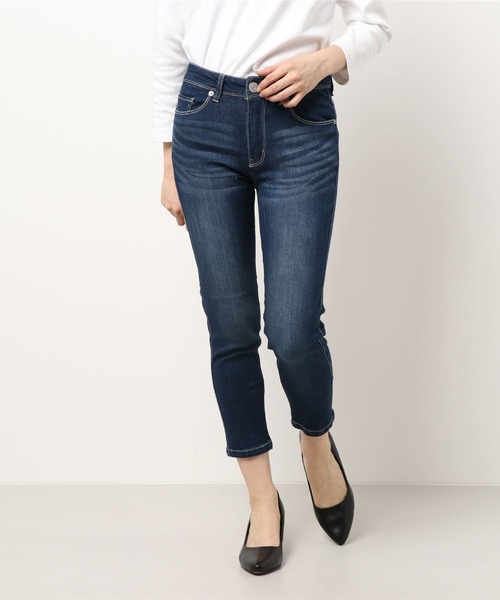 PREFERIR(プレフェリール)の「デニム スキニーパンツ【クロップド63cm丈】UVカット 接触冷感(デニムパンツ・レディース・ライトブルー/ネイビー/ブルー・SMALL/MEDIUM/LARGE/X-LARGE)」の15枚目の写真