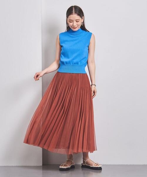 UNITED ARROWS（ユナイテッドアローズ）の「C/P ボトルネック ノースリーブ ニット（ニット/セーター・レディース・ブラック/ブラウン/ターコイズブルー/オレンジ系その他・FREE）」の11枚目の写真