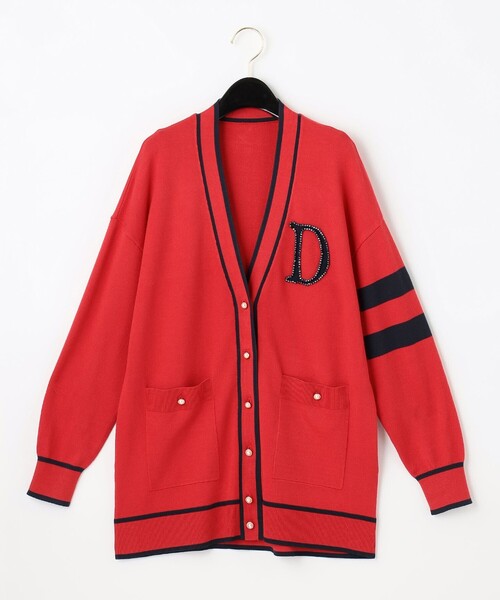 Diagram（ダイアグラム）の「イニシャルニットカーディガン（カーディガン/ボレロ・レディース・ホワイト/ブラック/レッド・36）」の10枚目の写真