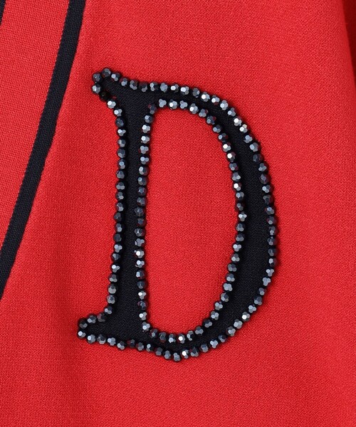 Diagram（ダイアグラム）の「イニシャルニットカーディガン（カーディガン/ボレロ・レディース・ホワイト/ブラック/レッド・36）」の12枚目の写真