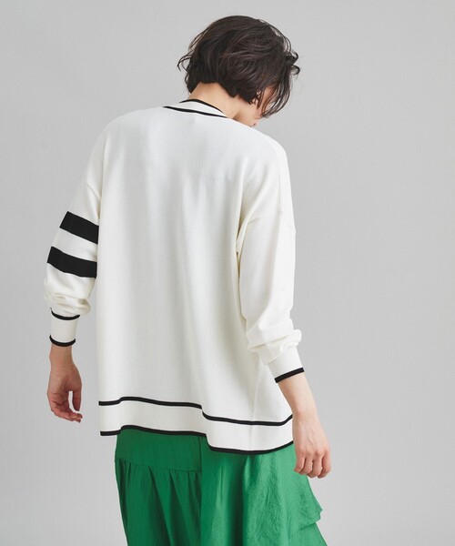 Diagram（ダイアグラム）の「イニシャルニットカーディガン（カーディガン/ボレロ・レディース・ホワイト/ブラック/レッド・36）」の20枚目の写真