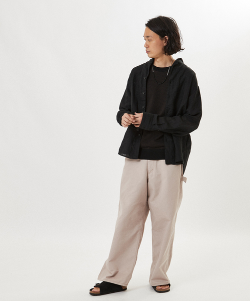 スタンディングリネンシャツ