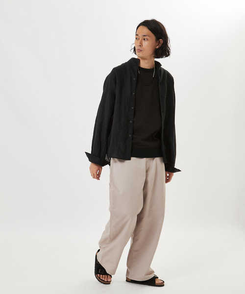 スタンディングリネンシャツ