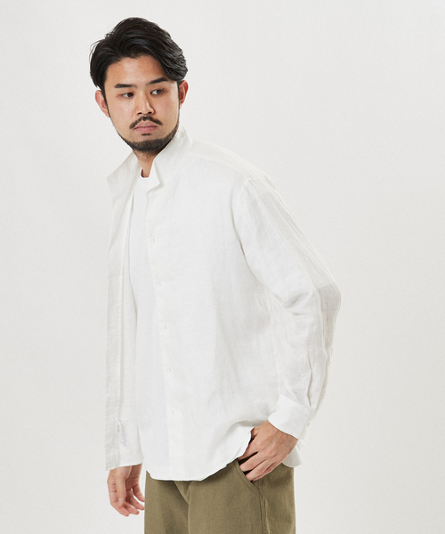 EDIFICE(エディフィス)の「スタンディング リネンシャツ(シャツ/ブラウス・メンズ・ホワイト/ブラック・SMALL/MEDIUM/LARGE)」の16枚目の写真