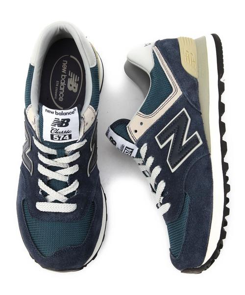 NEW BALANCE(ニューバランス)の「BYBC new balance ML574 スニーカー◆(スニーカー・レディース・ネイビー/イエロー/グレー・23cm/24.5cm/24cm/23.5cm/25cm)」の2枚目の写真