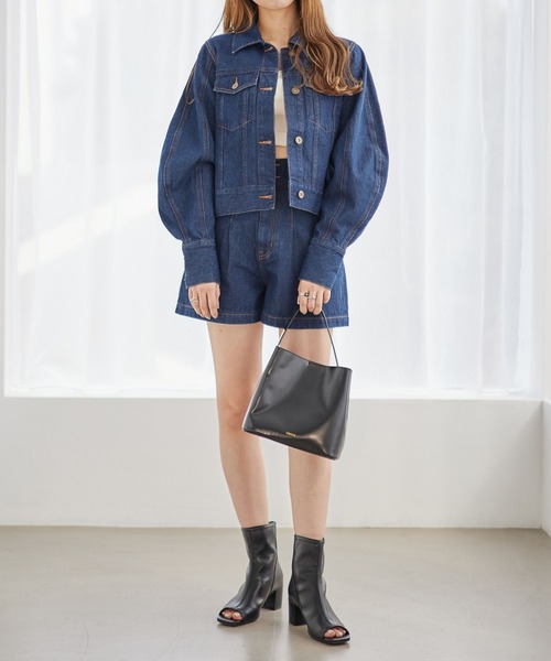 Heather（ヘザー）の「デニムショートパンツ　125911（デニムパンツ・レディース・ブルー/ブラック・S/M）」の8枚目の写真