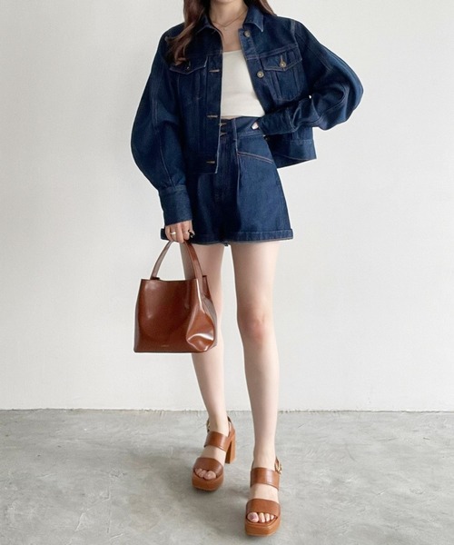 Heather（ヘザー）の「デニムショートパンツ　125911（デニムパンツ・レディース・ブルー/ブラック・S/M）」の17枚目の写真