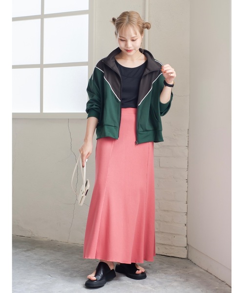 JUMELLE（ジュメロ）の「ワッフルマーメイドロングスカート（スカート・レディース・グリーン/ピンク・FREE）」の20枚目の写真