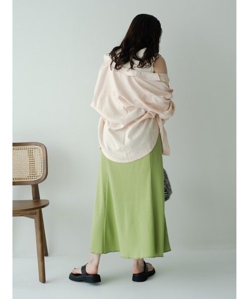 JUMELLE（ジュメロ）の「ワッフルマーメイドロングスカート（スカート・レディース・グリーン/ピンク・FREE）」の17枚目の写真