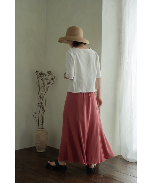 JUMELLE（ジュメロ）の「ワッフルマーメイドロングスカート（スカート・レディース・グリーン/ピンク・FREE）」の5枚目の写真