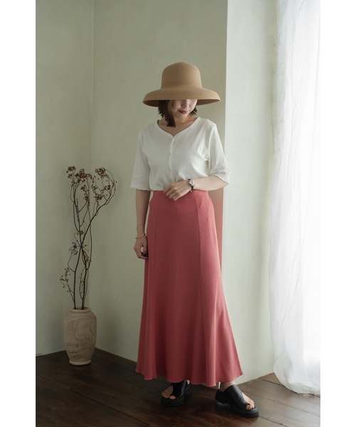 JUMELLE（ジュメロ）の「ワッフルマーメイドロングスカート（スカート・レディース・グリーン/ピンク・FREE）」の19枚目の写真