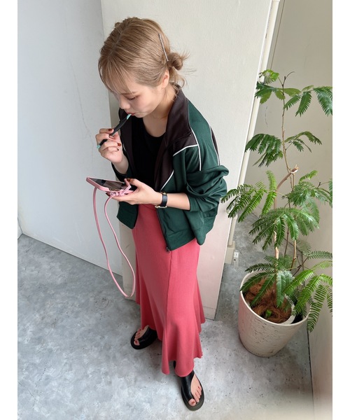 JUMELLE（ジュメロ）の「ワッフルマーメイドロングスカート（スカート・レディース・グリーン/ピンク・FREE）」の11枚目の写真