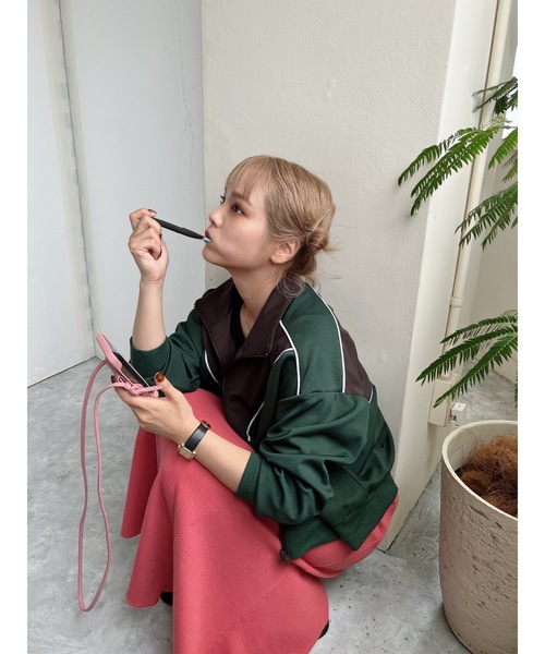 JUMELLE（ジュメロ）の「ワッフルマーメイドロングスカート（スカート・レディース・グリーン/ピンク・FREE）」の22枚目の写真