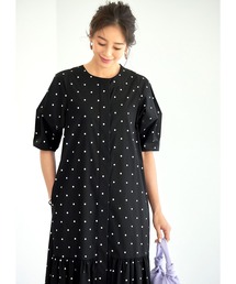 美品 JOURNAL STANDARD LUXE ドット柄 ワンピース ドット ampleプルワンピース◇4（ワンピース）｜JOURNAL