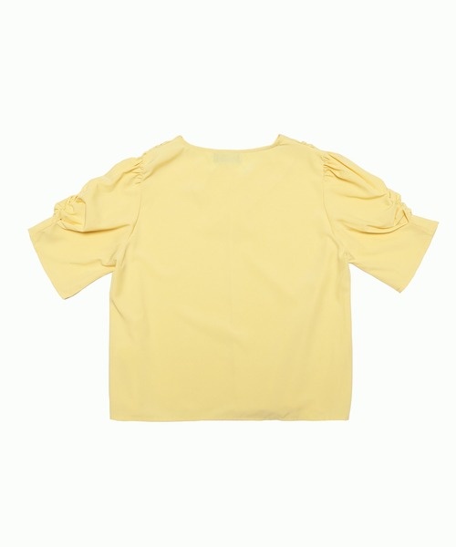 Amulet(アミュレット)の「フェイクボタンVネックブラウス(シャツ/ブラウス・レディース・ブラック/ホワイト/パープル/イエロー・M/XL/L)」の22枚目の写真