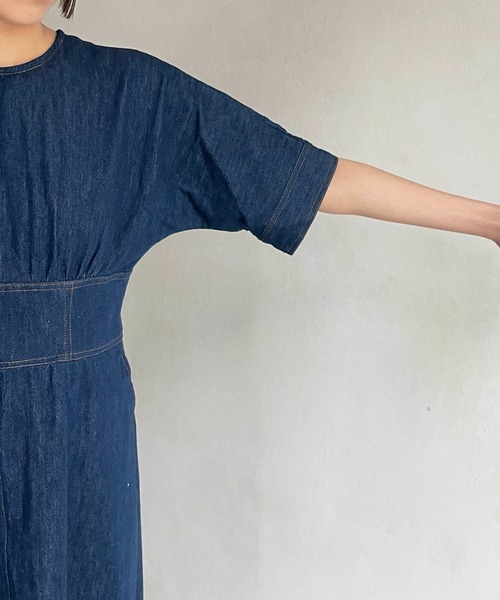 CAPRICIEUX LE'MAGE(カプリシューレマージュ)の「ハイウエストワンピース(ワンピース・レディース・ブルー/ブラック・FREE)」の17枚目の写真