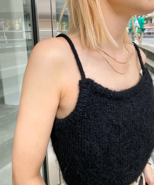 WHO'S WHO gallery(フーズフーギャラリー)の「ブラッシュマイクロキャミ(キャミソール・レディース・ブラック/グリーン/サックスブルー/パープル・FREE)」の14枚目の写真