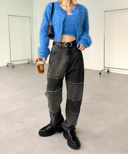 WHO'S WHO gallery(フーズフーギャラリー)の「ブラッシュマイクロキャミ(キャミソール・レディース・ブラック/グリーン/サックスブルー/パープル・FREE)」の13枚目の写真