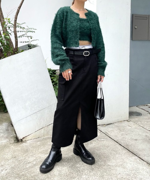 WHO'S WHO gallery(フーズフーギャラリー)の「ブラッシュマイクロキャミ(キャミソール・レディース・ブラック/グリーン/サックスブルー/パープル・FREE)」の15枚目の写真