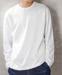 無地天竺クルーネックロングスリーブTシャツ