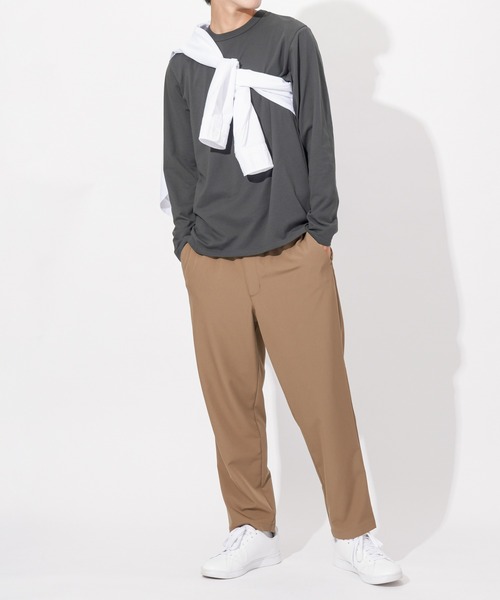 NAVY(ネイビー)の「無地天竺クルーネックロングスリーブTシャツ(Tシャツ/カットソー・メンズ・ブラック/グリーン/ブルー/ホワイト/チャコール・L/S/M/XL/XXL)」の9枚目の写真