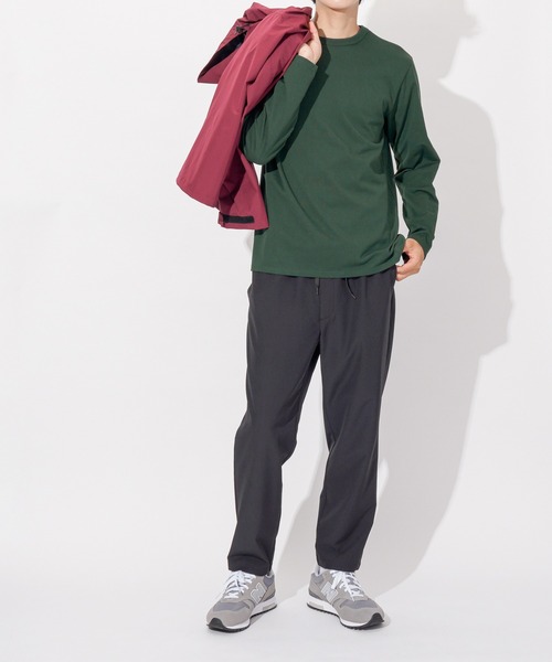 NAVY(ネイビー)の「無地天竺クルーネックロングスリーブTシャツ(Tシャツ/カットソー・メンズ・ブラック/グリーン/ブルー/ホワイト/チャコール・L/S/M/XL/XXL)」の11枚目の写真
