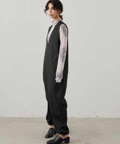 Aunt Marie's(アントマリーズ)の「深Vネックオールインワン(つなぎ/オールインワン・レディース・ブラック/ベージュ・MEDIUM/TALL/FREE)」の12枚目の写真