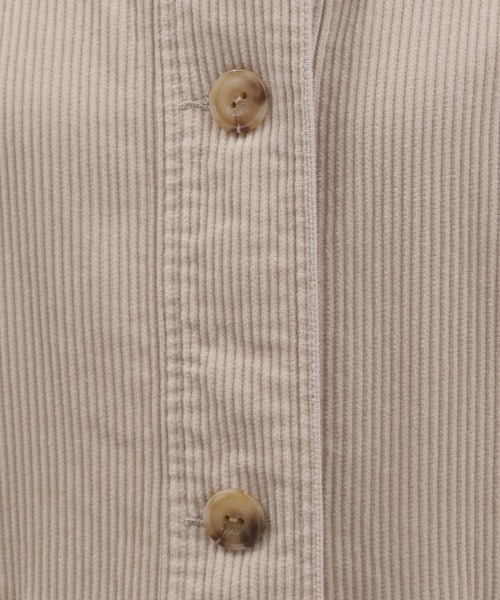 LAKOLE（ラコレ）の「8Wコーデュロイカバーオール[セットアップ対応] / 158272（ノーカラージャケット・レディース・ダークブラウン/オレンジ系その他/グレイッシュベージュ・SMALL/MEDIUM）」の18枚目の写真