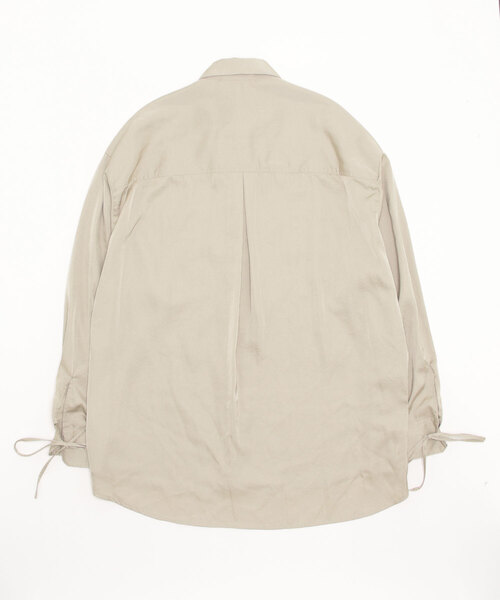 TAUPE（トープ）の「Satin Loose String Shirts（シャツ/ブラウス・メンズ・ベージュ/サックスブルー・3/2）」の3枚目の写真