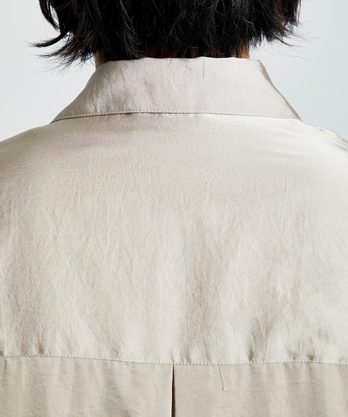TAUPE（トープ）の「Satin Loose String Shirts（シャツ/ブラウス・メンズ・ベージュ/サックスブルー・3/2）」の17枚目の写真