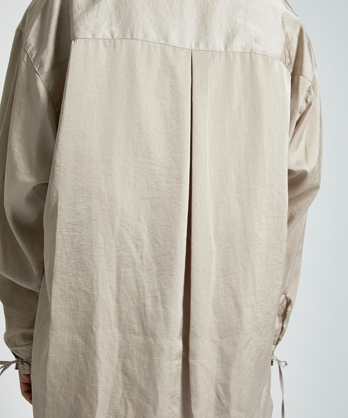 TAUPE（トープ）の「Satin Loose String Shirts（シャツ/ブラウス・メンズ・ベージュ/サックスブルー・3/2）」の18枚目の写真