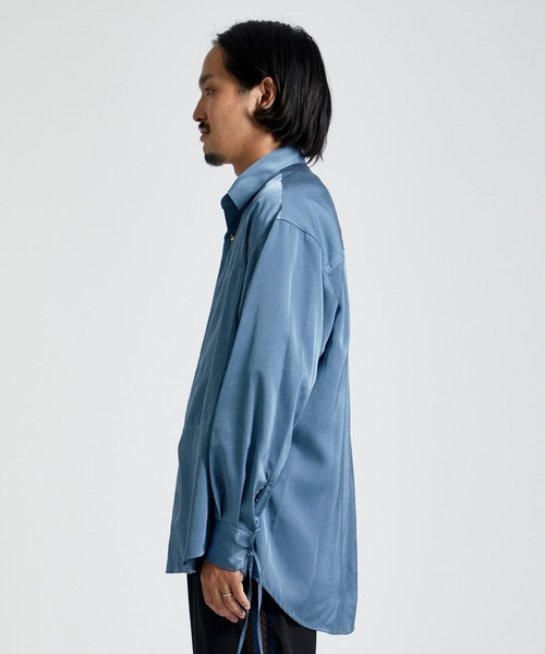 TAUPE（トープ）の「Satin Loose String Shirts（シャツ/ブラウス・メンズ・ベージュ/サックスブルー・3/2）」の21枚目の写真