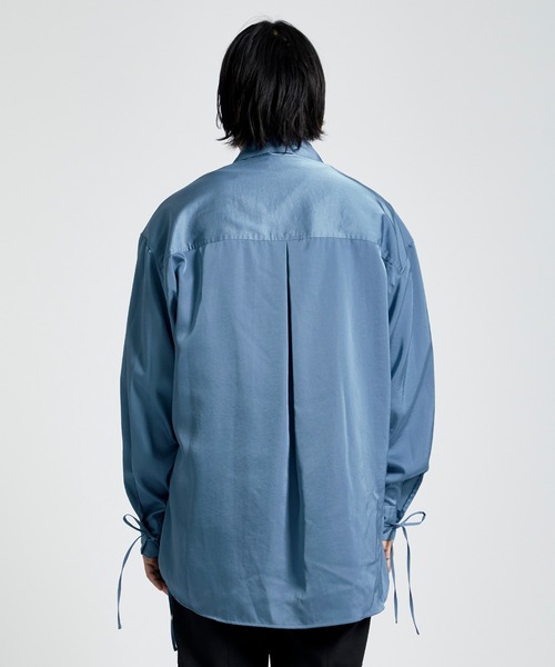 TAUPE（トープ）の「Satin Loose String Shirts（シャツ/ブラウス・メンズ・ベージュ/サックスブルー・3/2）」の22枚目の写真