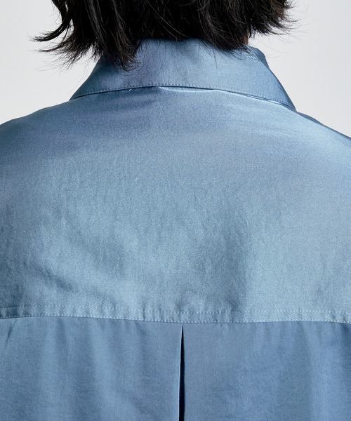 TAUPE（トープ）の「Satin Loose String Shirts（シャツ/ブラウス・メンズ・ベージュ/サックスブルー・3/2）」の7枚目の写真